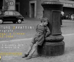 Event poster: Arturo Zavattini photographer. Travel and cinema 1950 - 1960