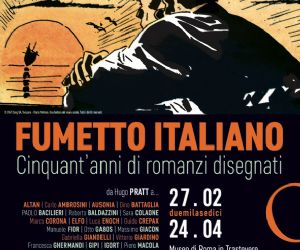 Event poster: Italian comics. Fifty years of drawn novels